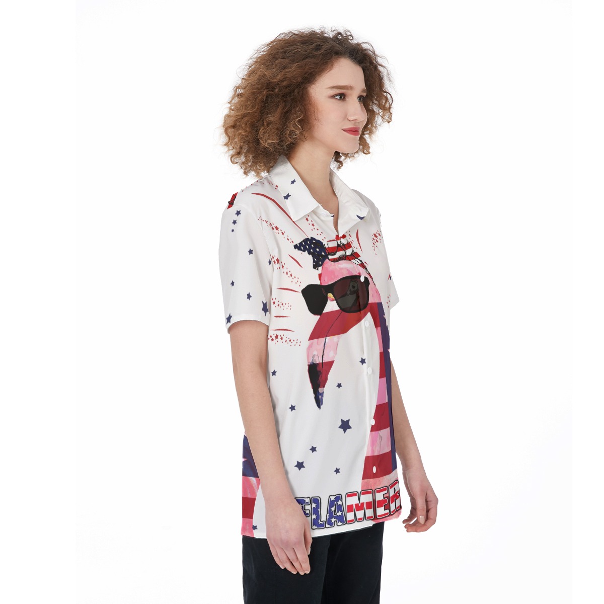 Flamingo 4th of July US Independence Day Hawaiian Shirt