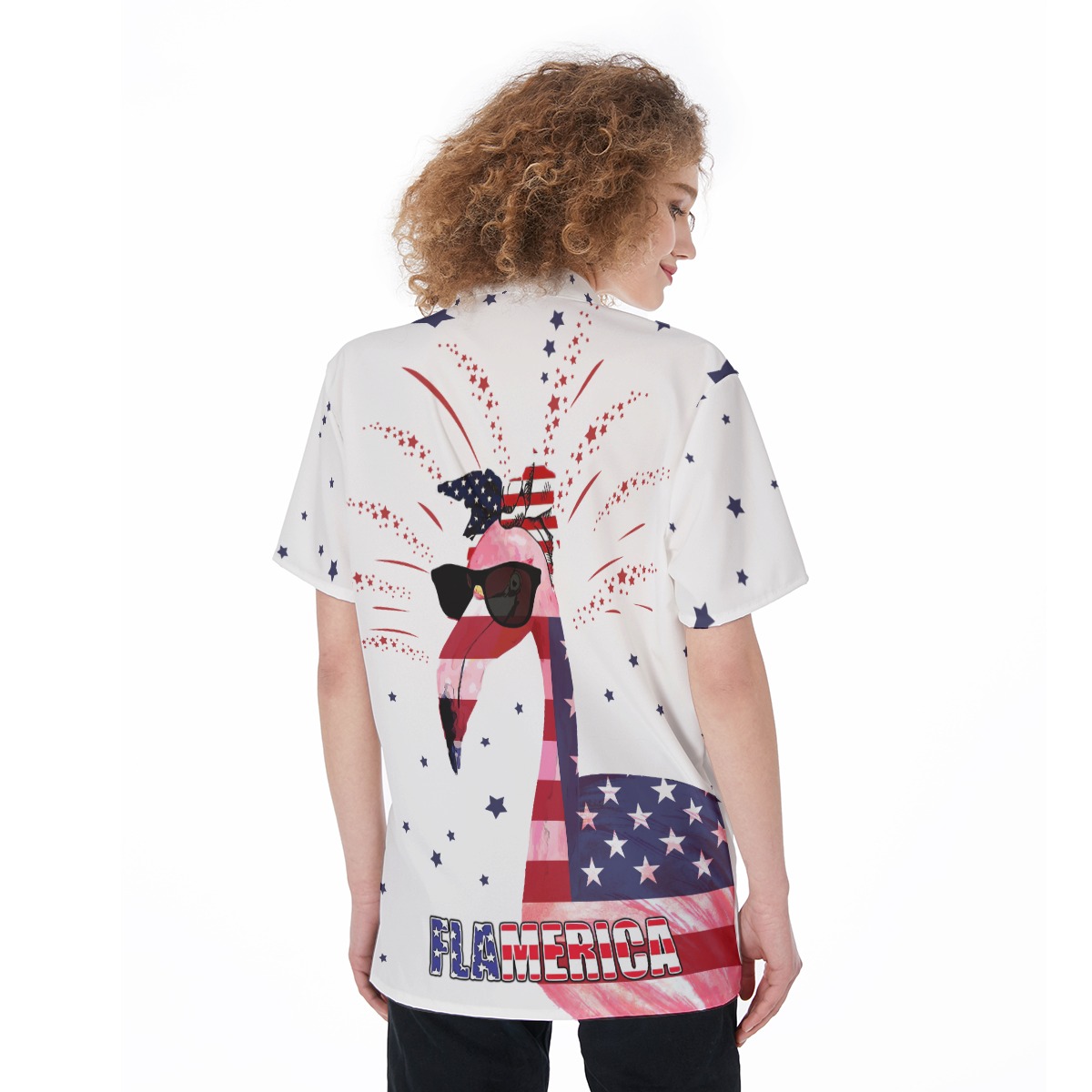 Flamingo 4th of July US Independence Day Hawaiian Shirt