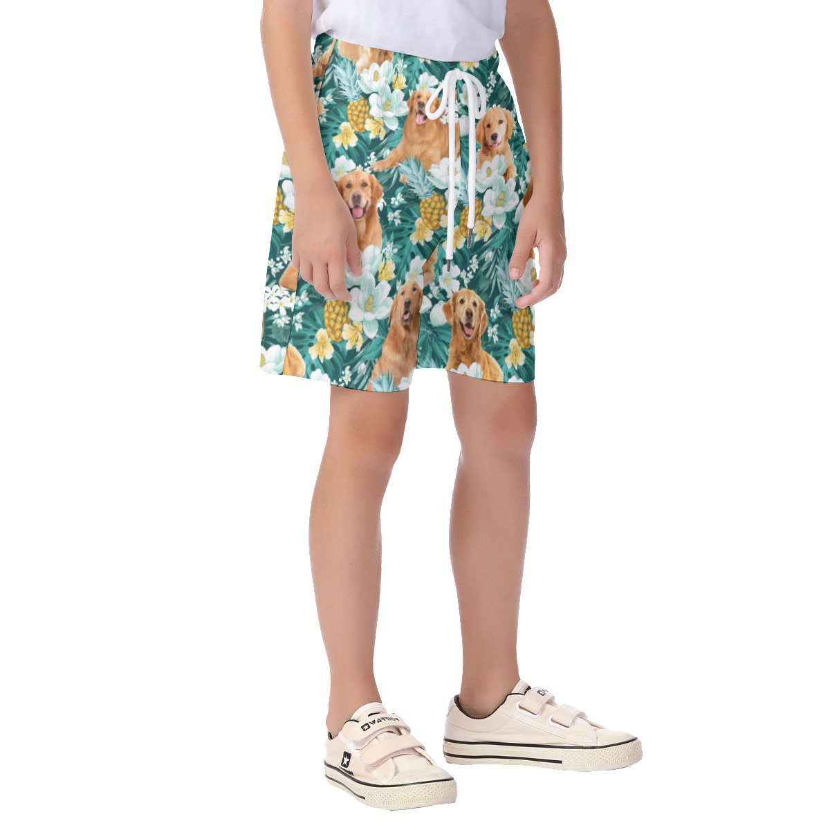 Cute Golden Retriever Summer Shorts For Kids