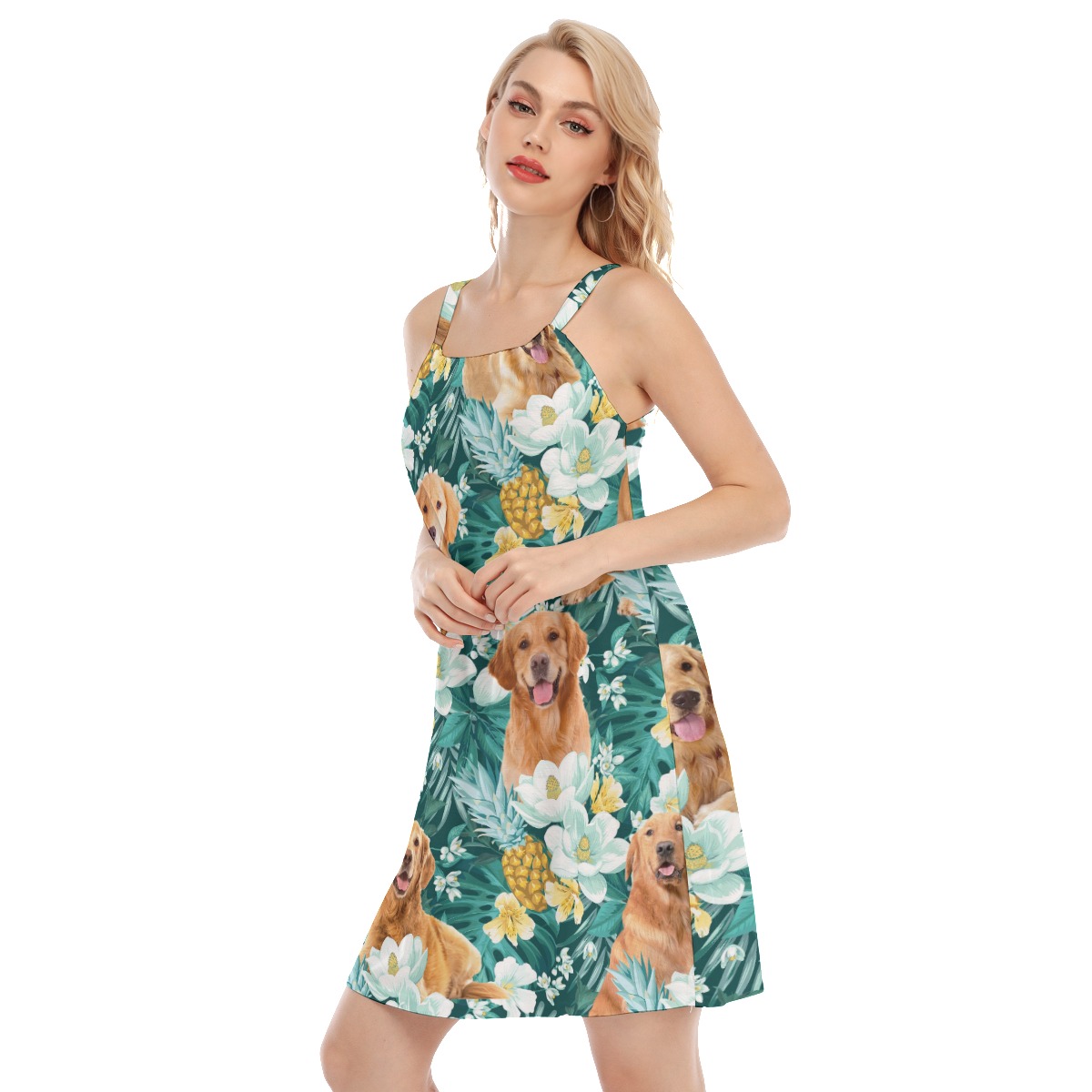 Golden Retriever Lovers Hawaiian Dress For Summer