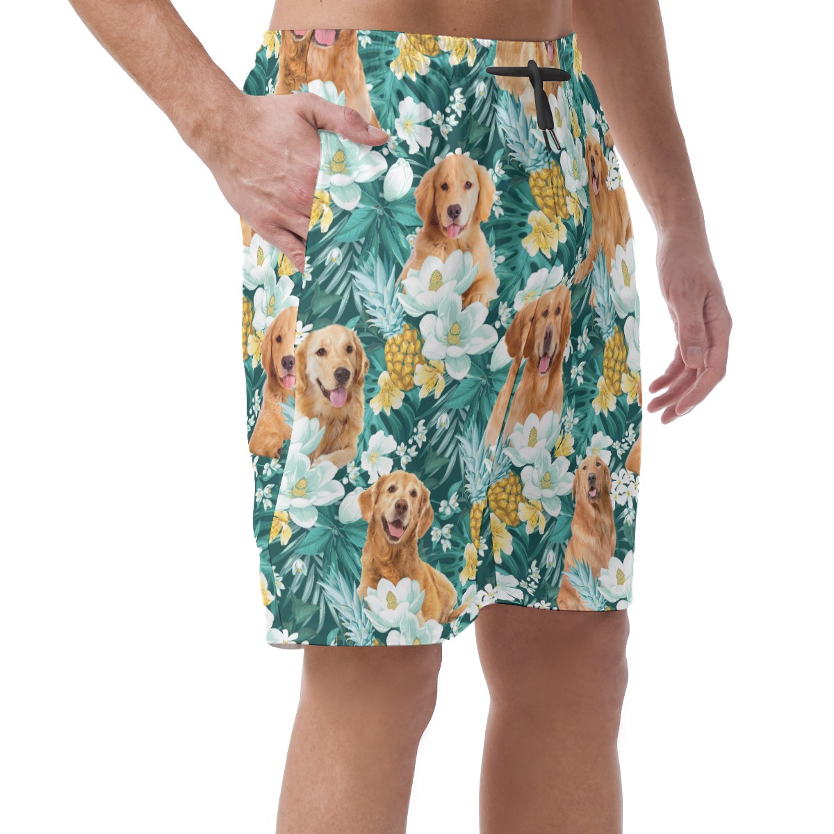 Golden Retriever Beach Shorts For Men