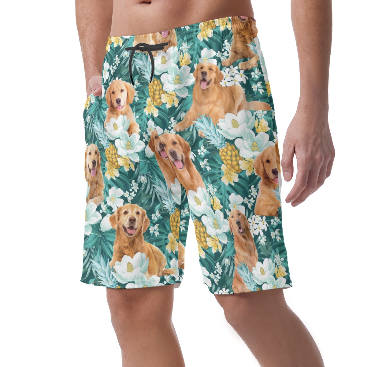 Golden Retriever Beach Shorts For Men
