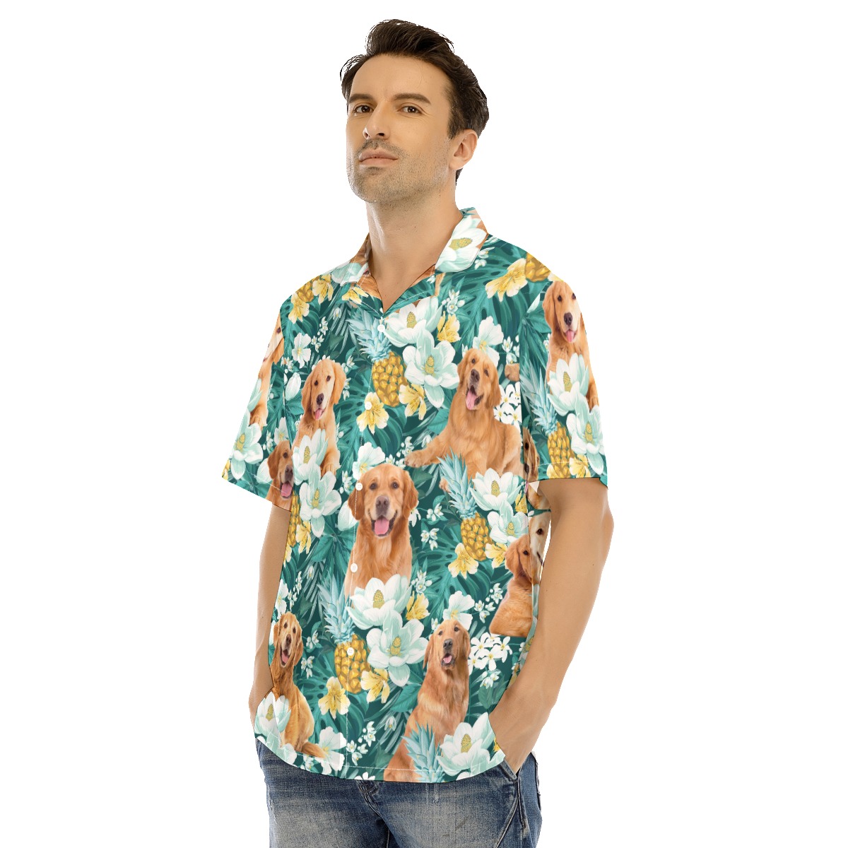 Golden Retriever Hawaiian Shirt