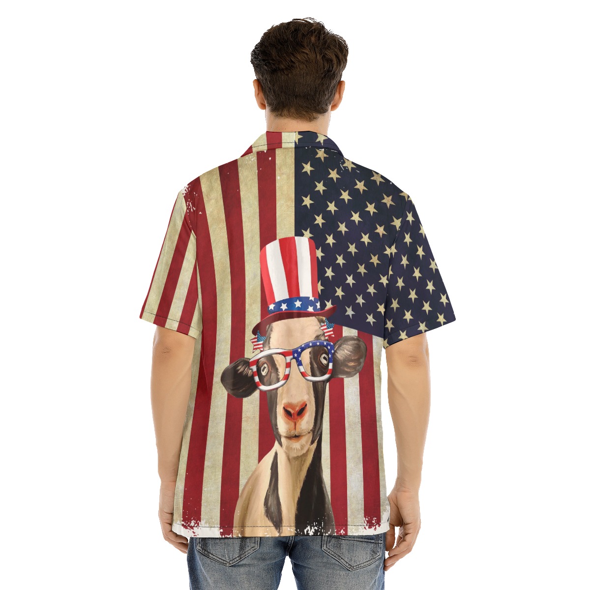 Goat 4th Of July Hawaiian Shirt For Men
