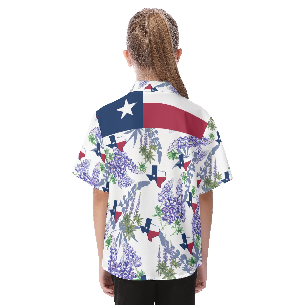 Floral Texas Aloha Shirt For Kids