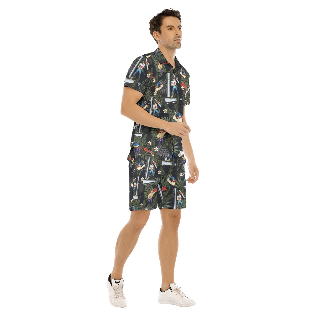 Set Construction Summer Hawaiian Shirt And Shorts For Men