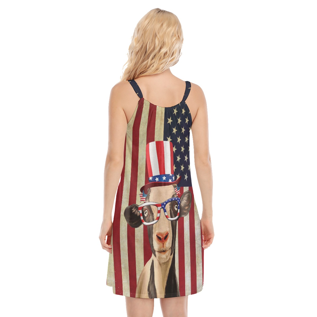 Hawaiian Goat 4th Of July Aloha Dress For Women