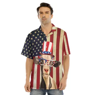 Goat 4th Of July Hawaiian Shirt