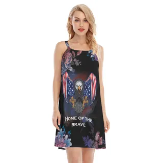 American Patriotic Aloha Dress For Vacation
