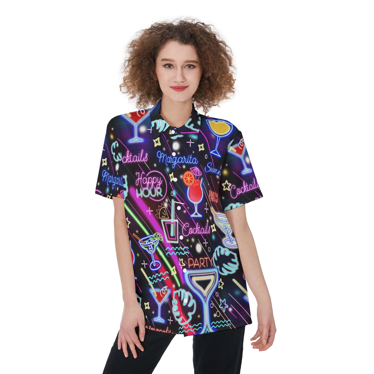 Margarita Cocktail Button Up Shirt For Night Party - variant image 1