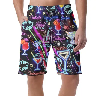Margarita Cocktail Summer Hawaiian Shorts