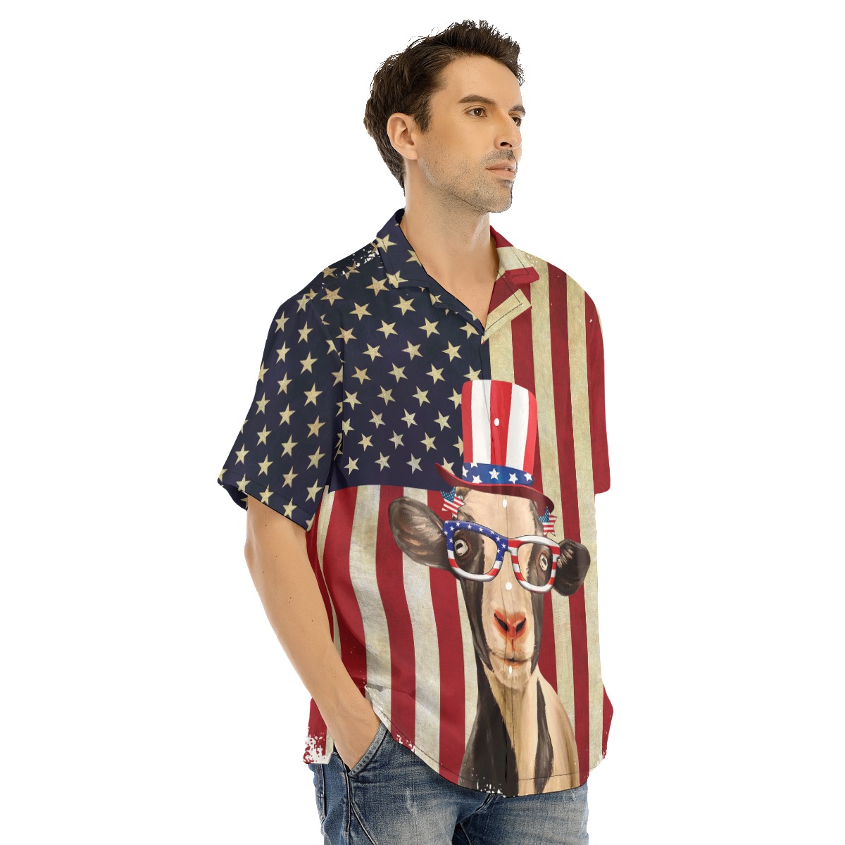 Goat 4th Of July Hawaiian Shirt