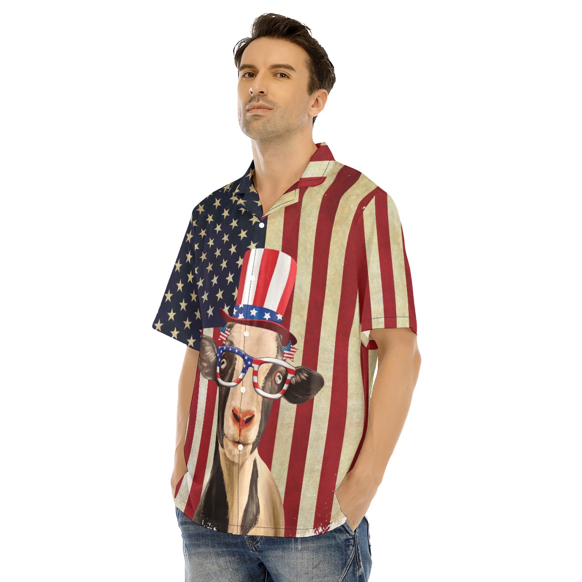 Goat 4th Of July Hawaiian Shirt