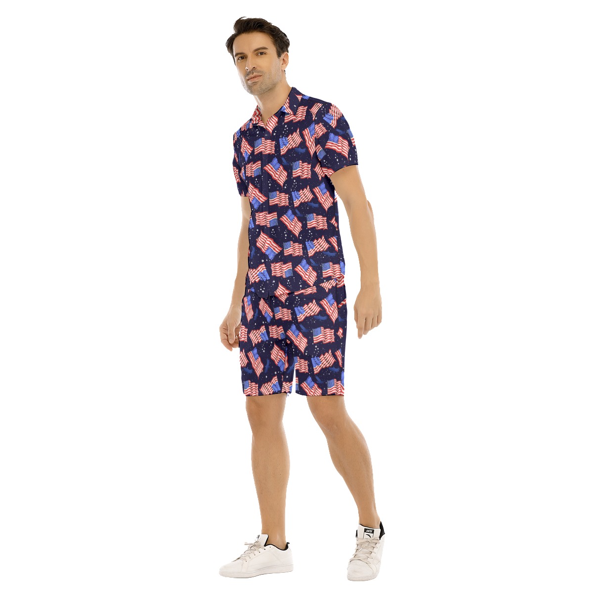 4th Of July USA Men's Hawaiian Shorts