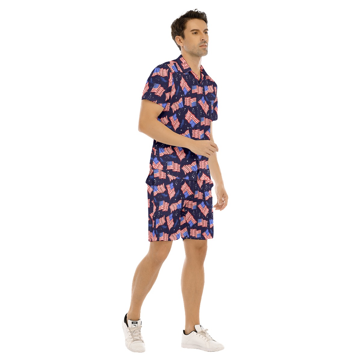 4th Of July USA Men's Hawaiian Shorts