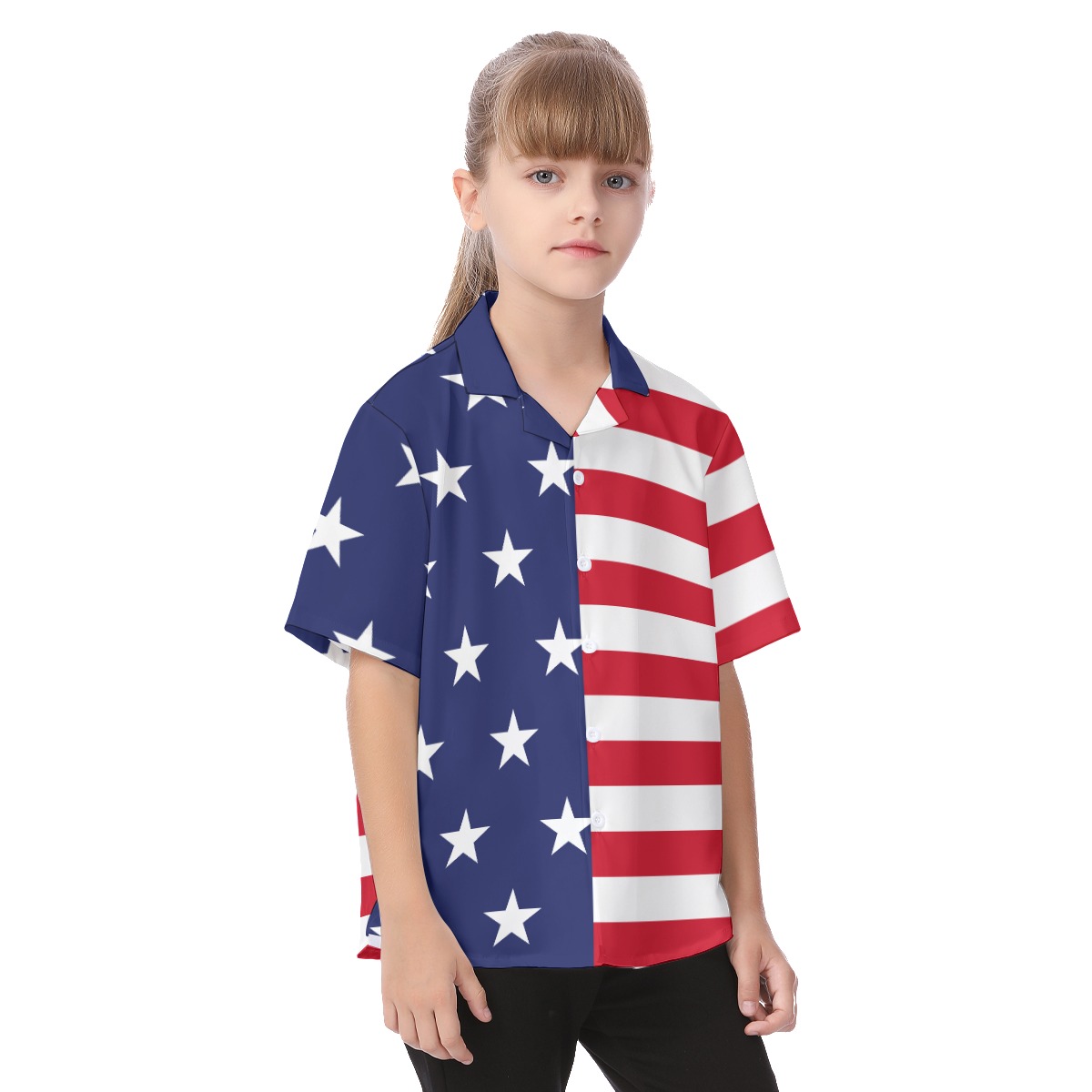 USA Hawaiian Shirt For Kids