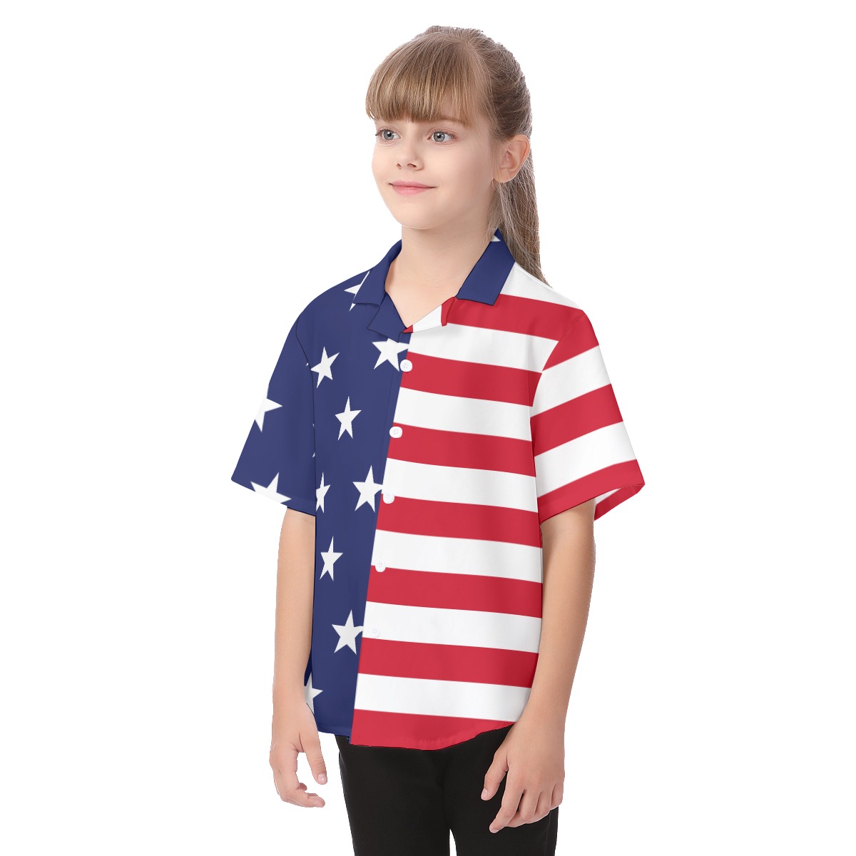 USA Hawaiian Shirt For Kids