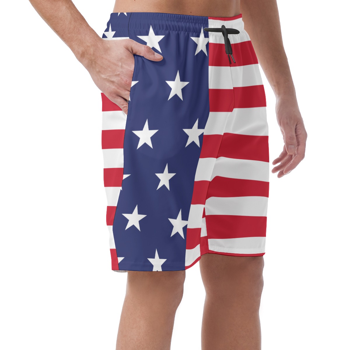 American Flag Men's Hawaiian Shorts