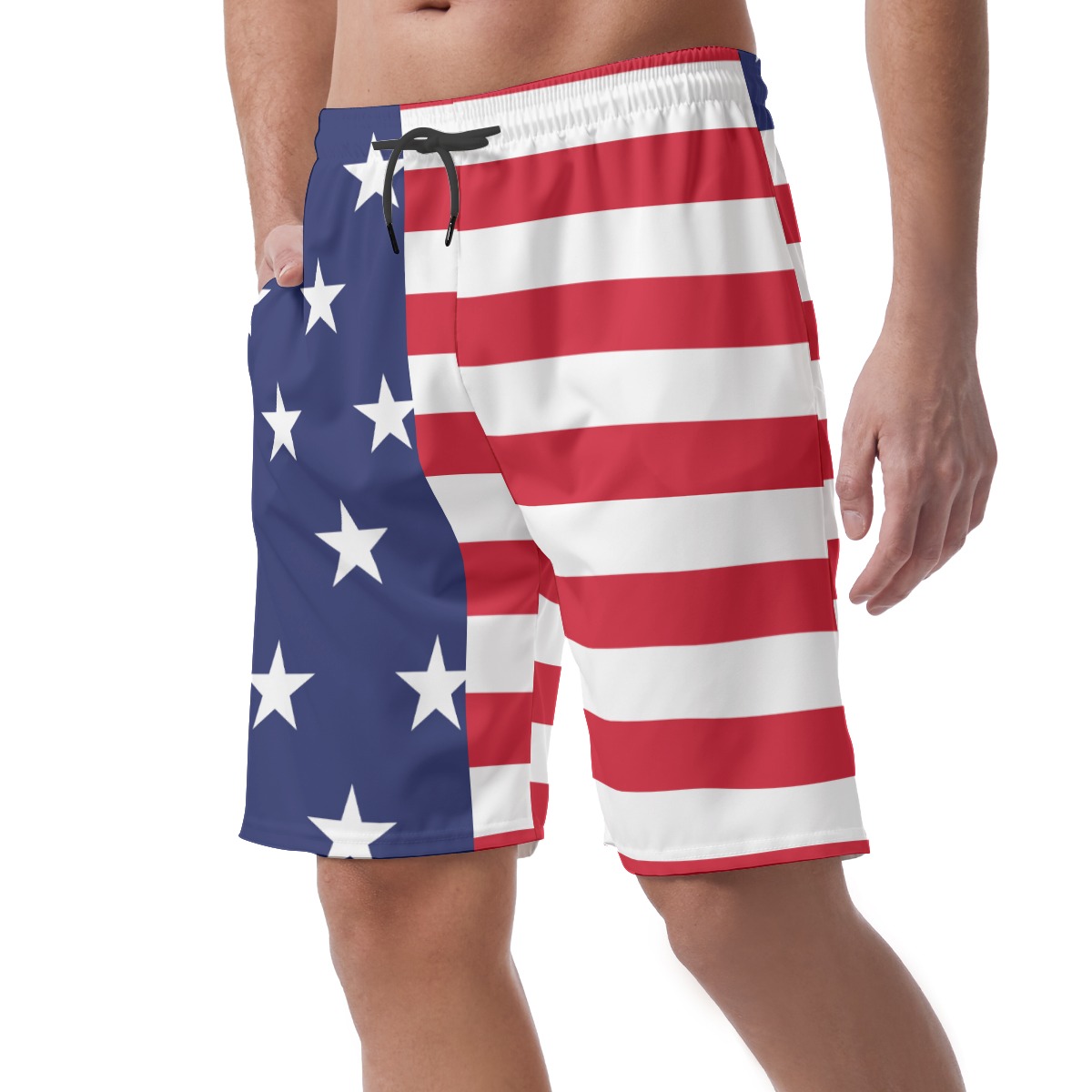 American Flag Men's Hawaiian Shorts