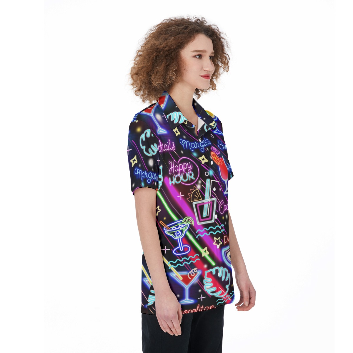 Margarita Cocktail Button Up Shirt For Night Party