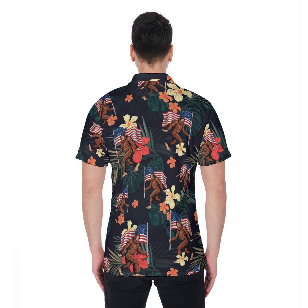 Big Foot Tropical Polo Shirt For Men