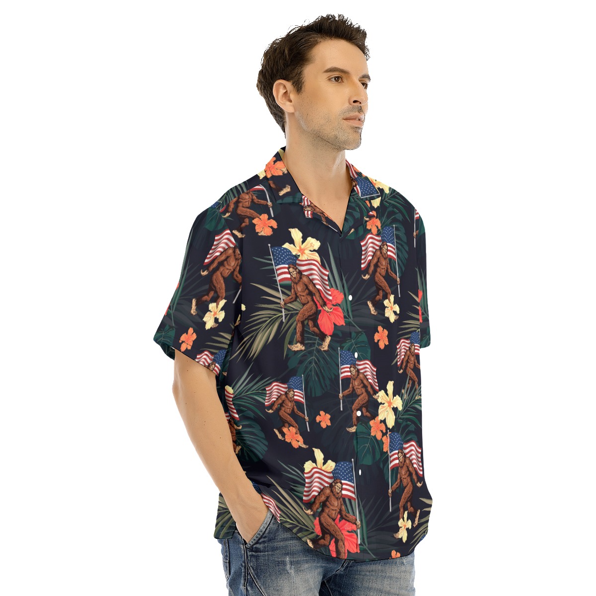 Tropical Big Foot Hawaiian Shirt For Men
