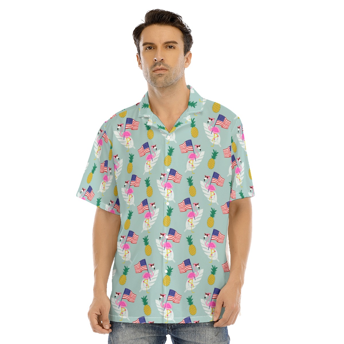Flamingo 4th Of July Hawaiian Shirt - variant image 1