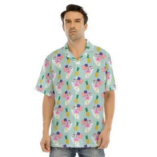 Flamingo 4th Of July Hawaiian Shirt