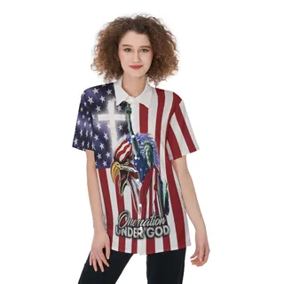 Proud American Freedom Hawaiian Button Up Shirt