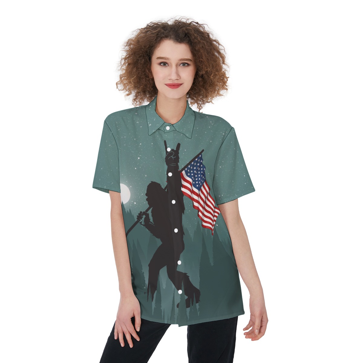 Big Foot Print Hawaiian Shirt - variant image 1