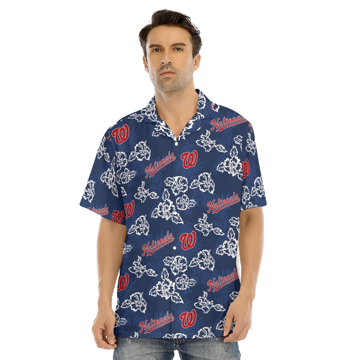 Washington Nationals Hawaiian Polo Shirt For Men - variant image 1