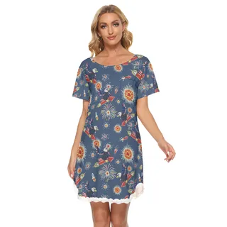 Happy Independent Day Hawaiian Lace Dress