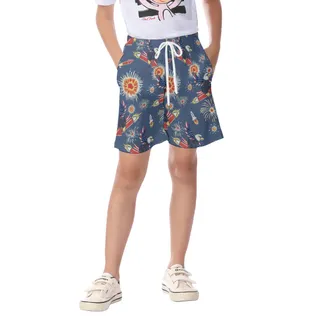 Happy Independent Day Hawaiian Shorts For Kids