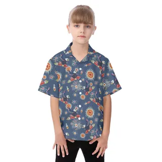 4th Of July America Eagle Kid's Hawaiian Shirt