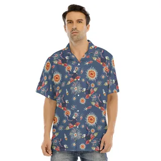 American Eagle Fireworks Hawaiian Shirt
