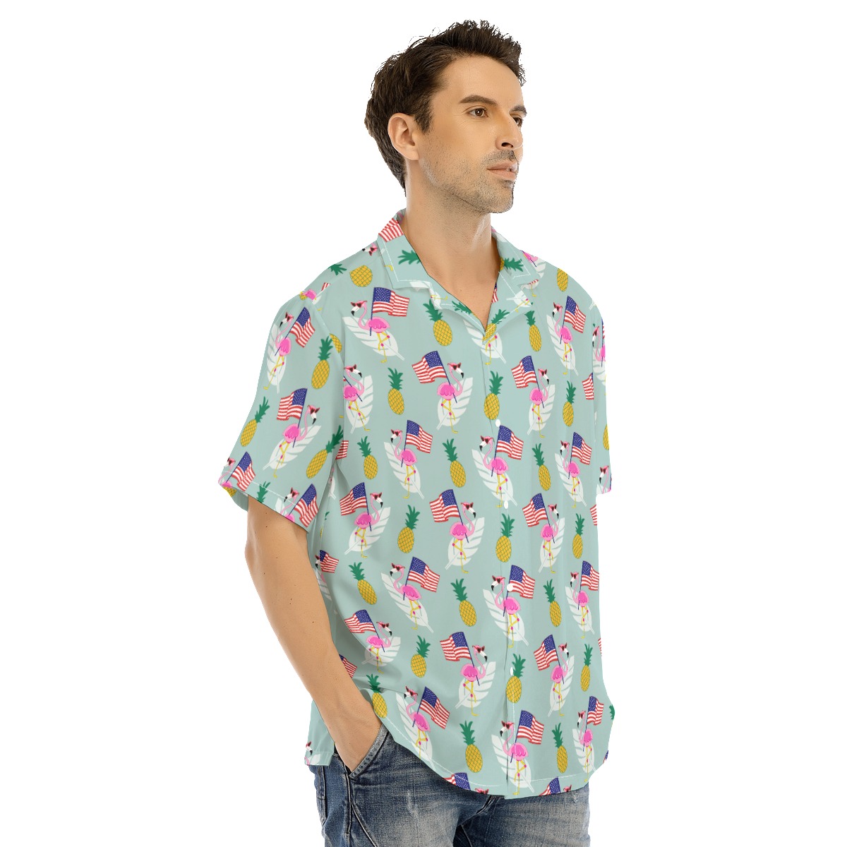 Flamingo 4th Of July Hawaiian Shirt