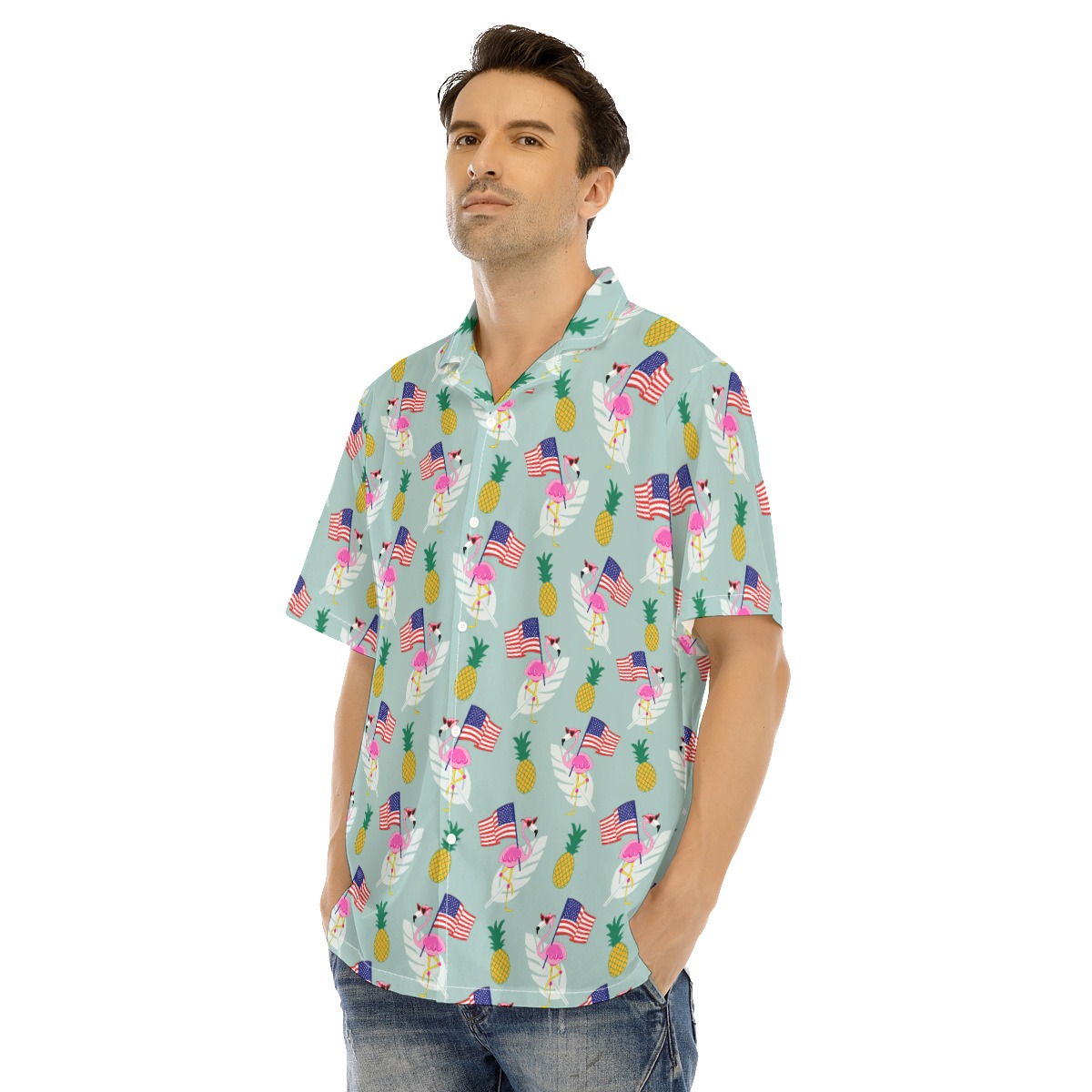 Flamingo 4th Of July Hawaiian Shirt