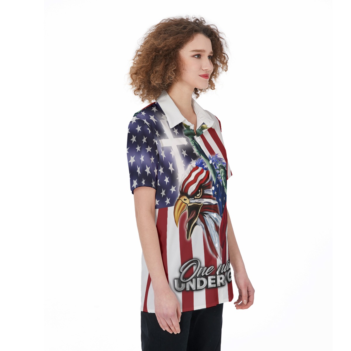 Proud American Freedom Hawaiian Button Up Shirt