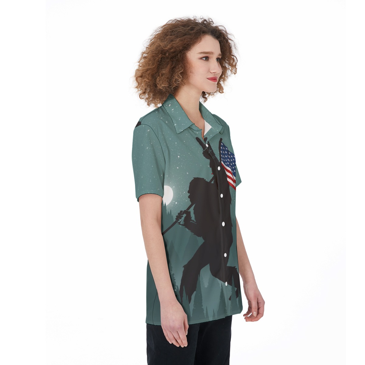 Big Foot Print Hawaiian Shirt