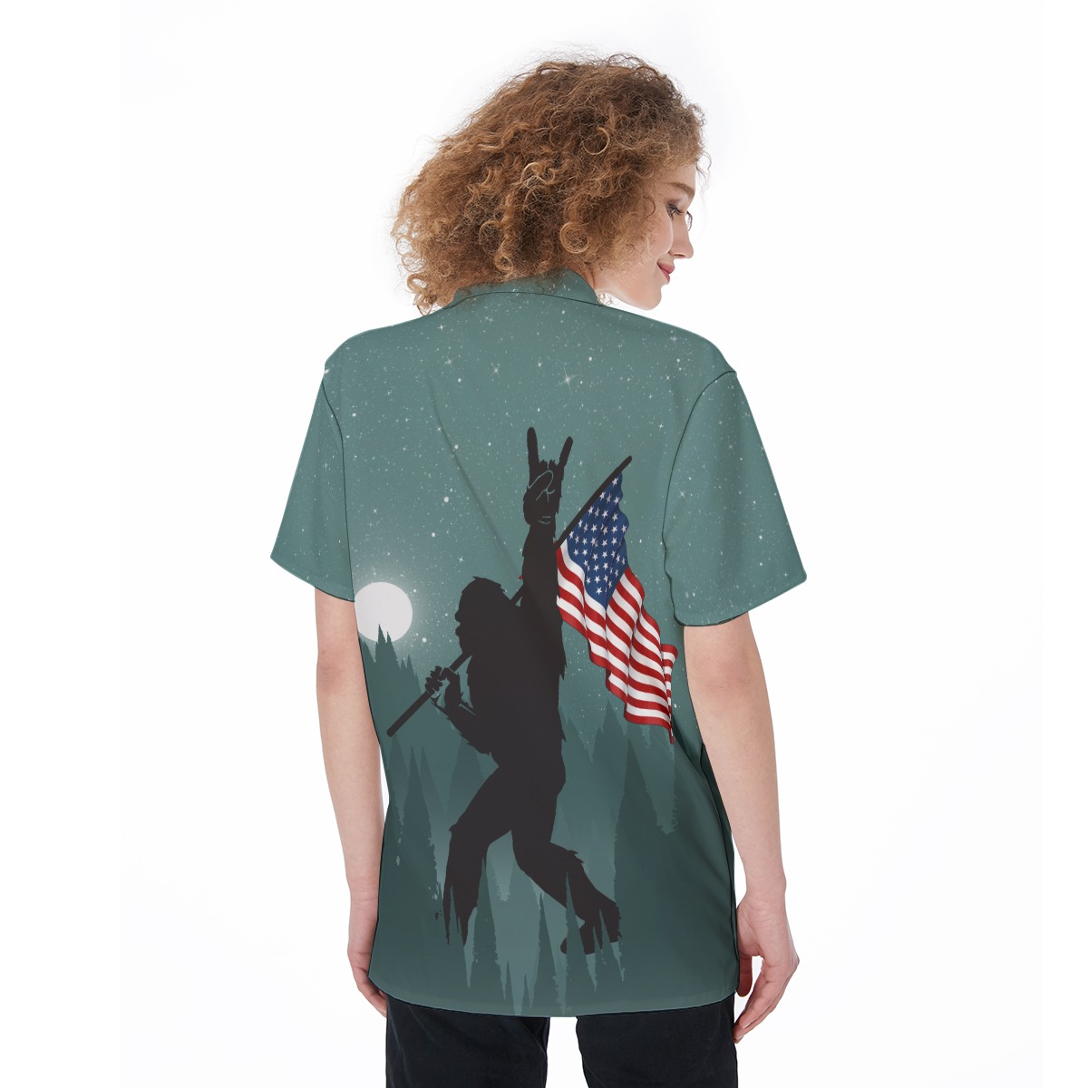 Big Foot Print Hawaiian Shirt