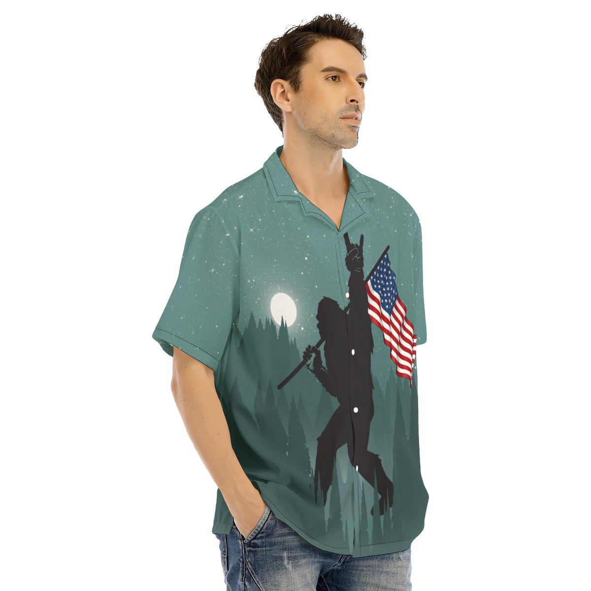 Awesome Big Foot Hawaiian Shirt