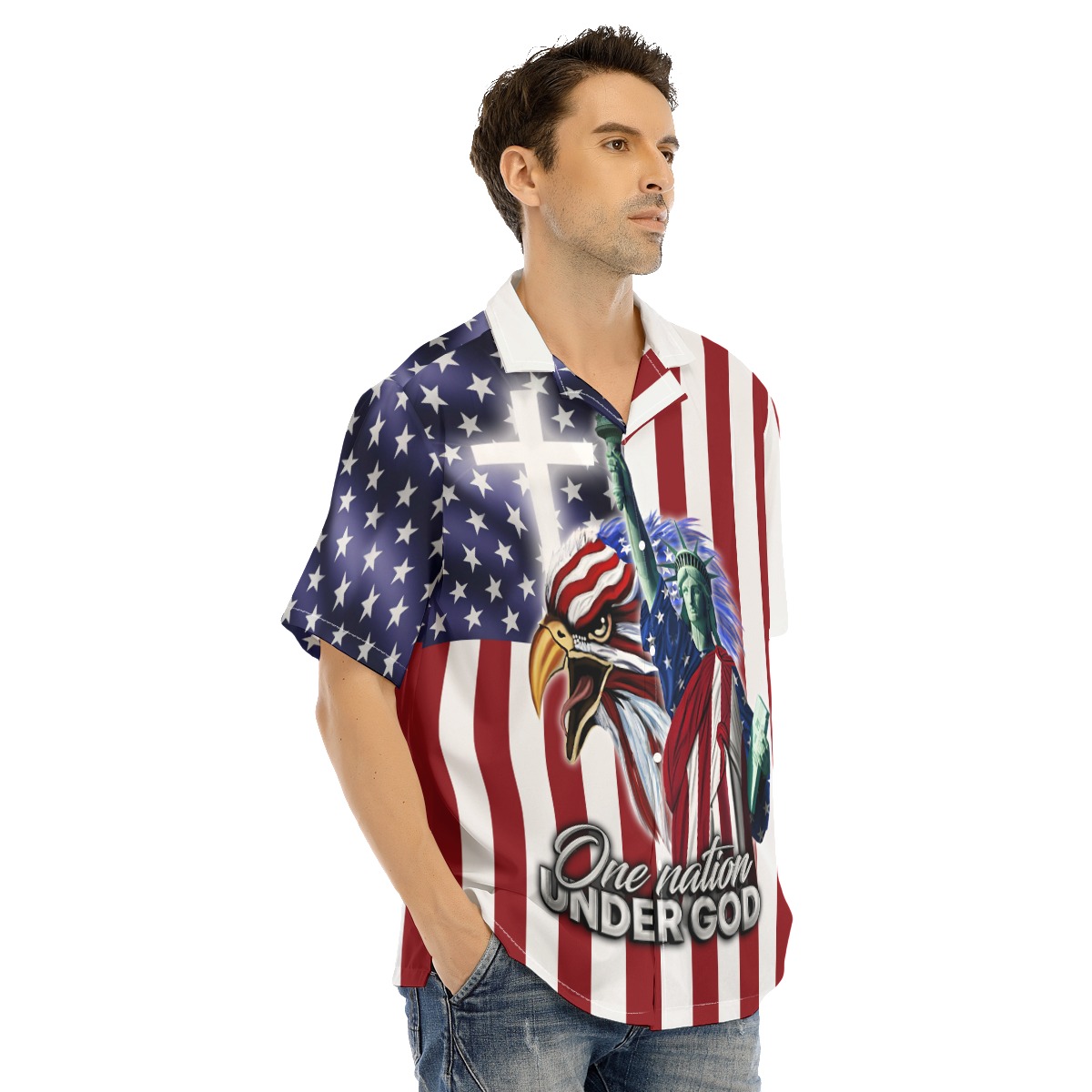 God American Flag Hawaiian Shirt