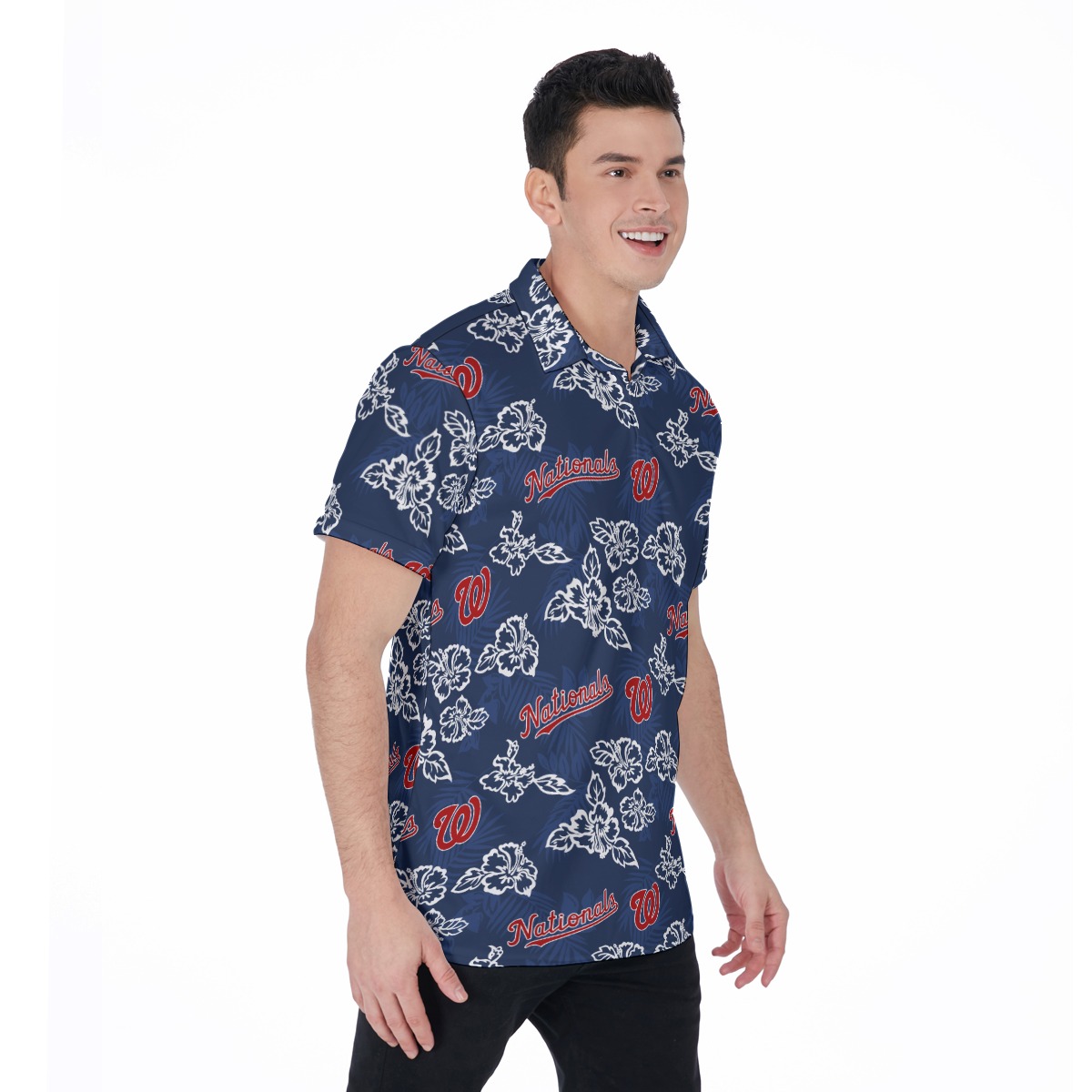 Washington Nationals Hawaiian Polo Shirt For Men