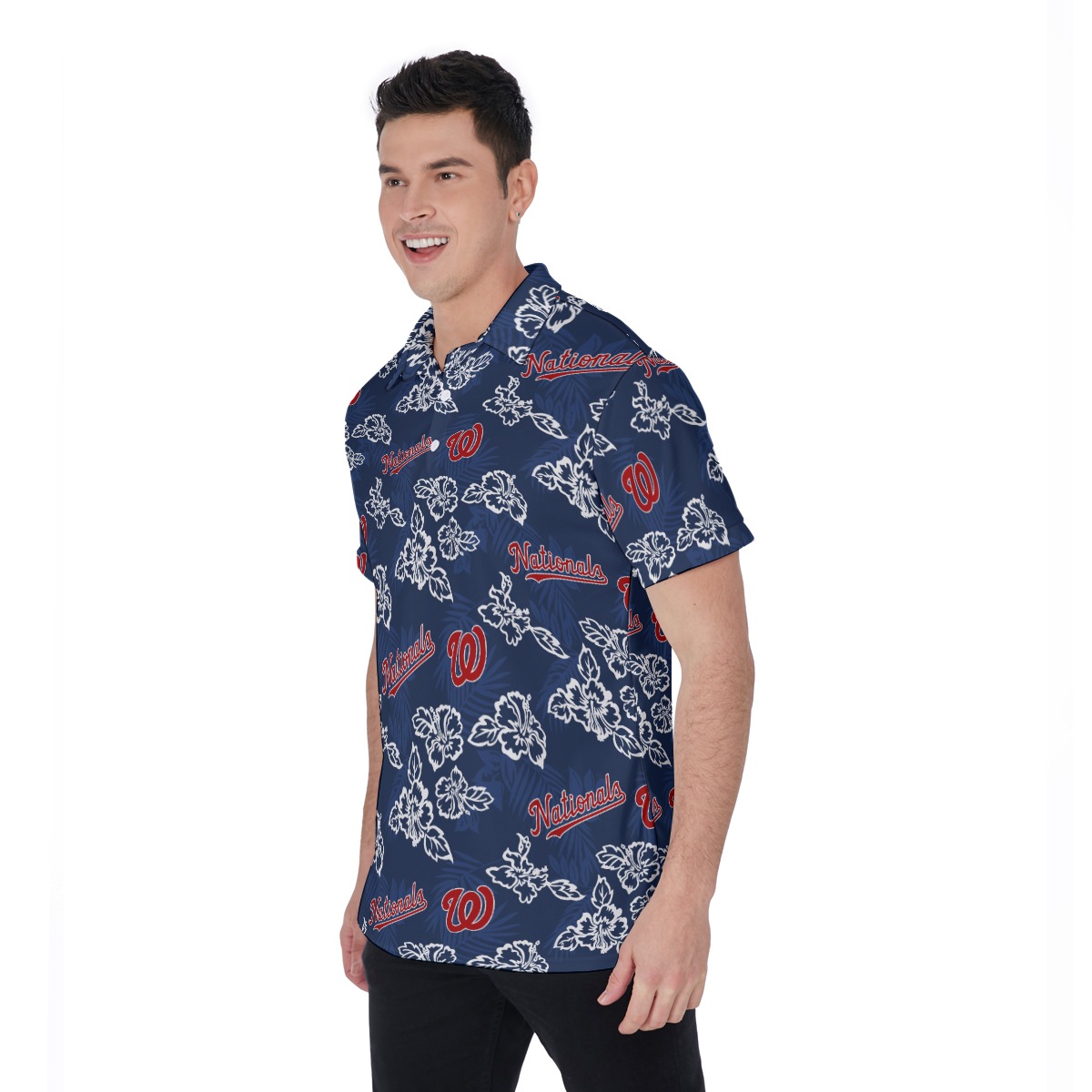 Washington Nationals Hawaiian Polo Shirt For Men