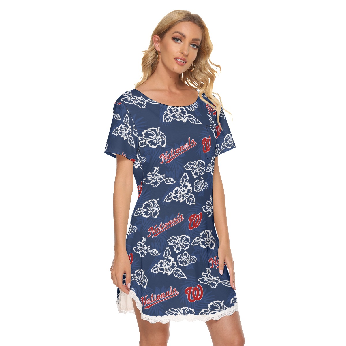 Washington Nationals Hawaiian Lace Dress