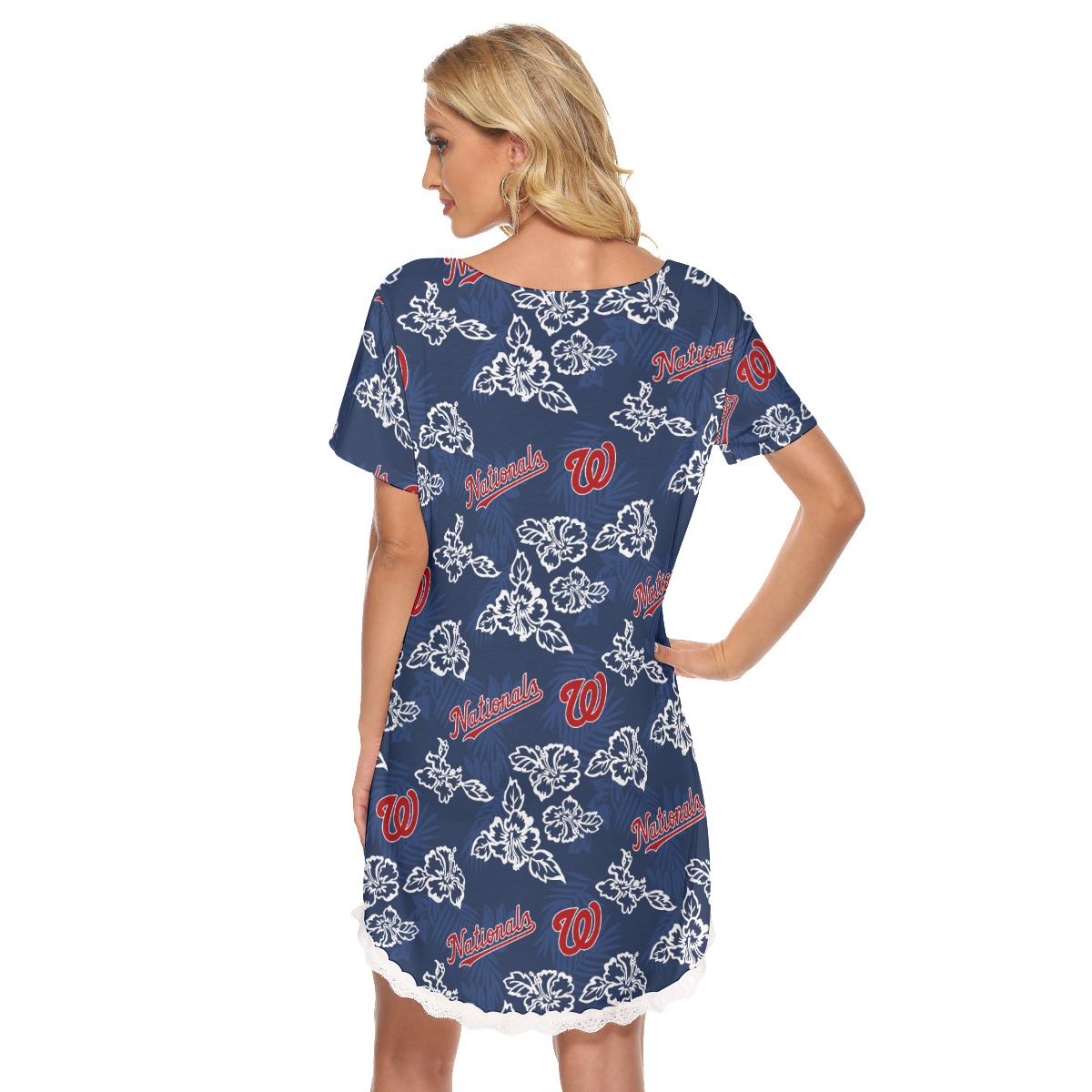 Washington Nationals Hawaiian Lace Dress