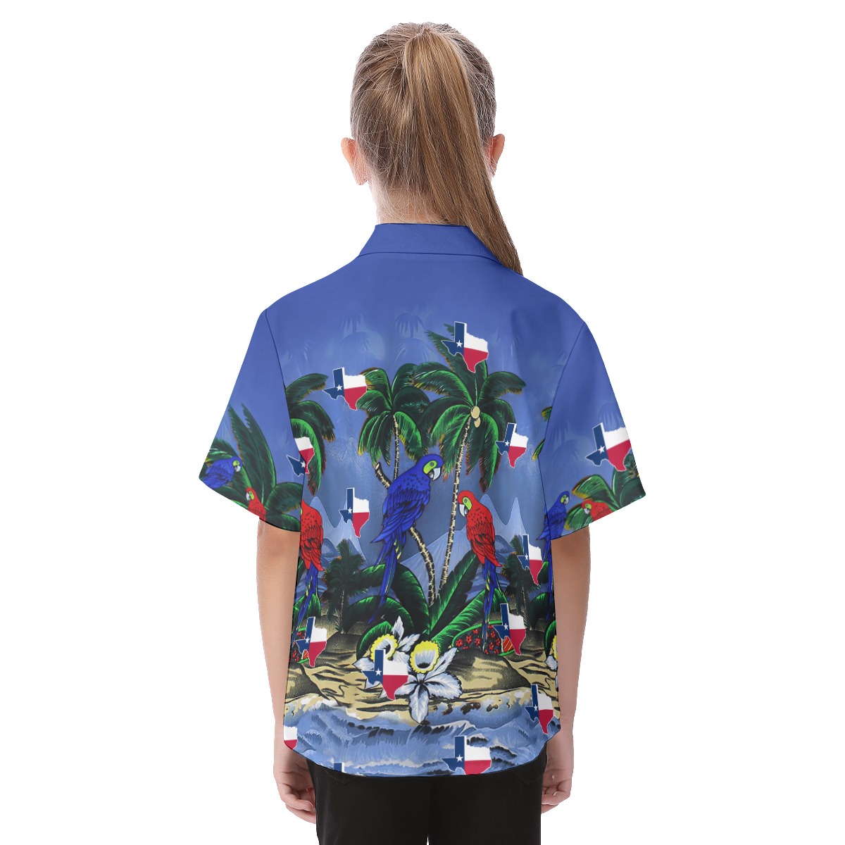Texas Parrots Funky Tropical Shirt For Kids