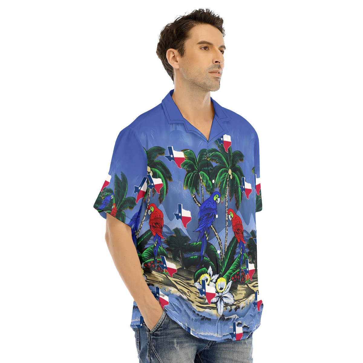 Texas Parrots Funky Hawaiian Shirt