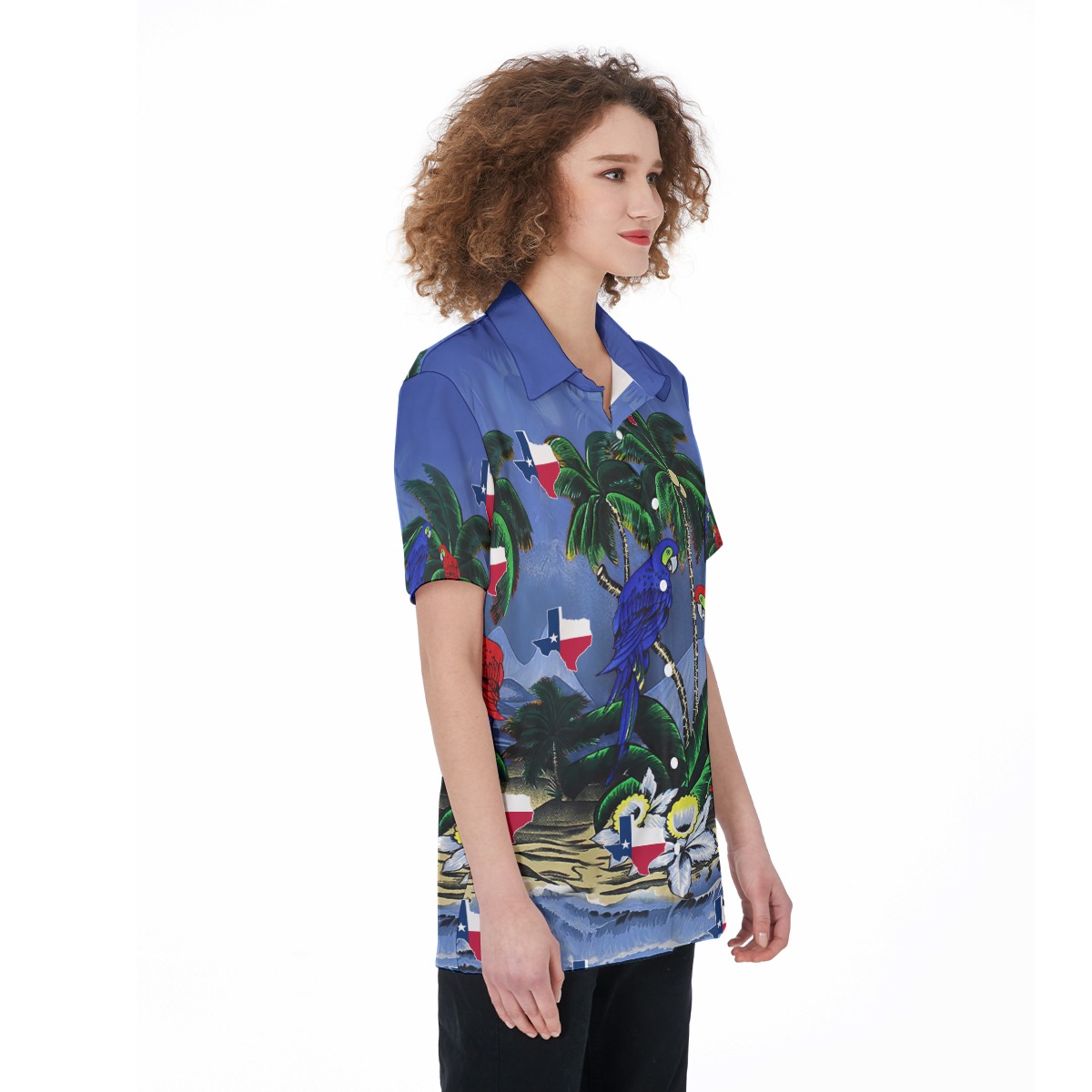 Texas Parrots Tropical Hawaiian Shirt