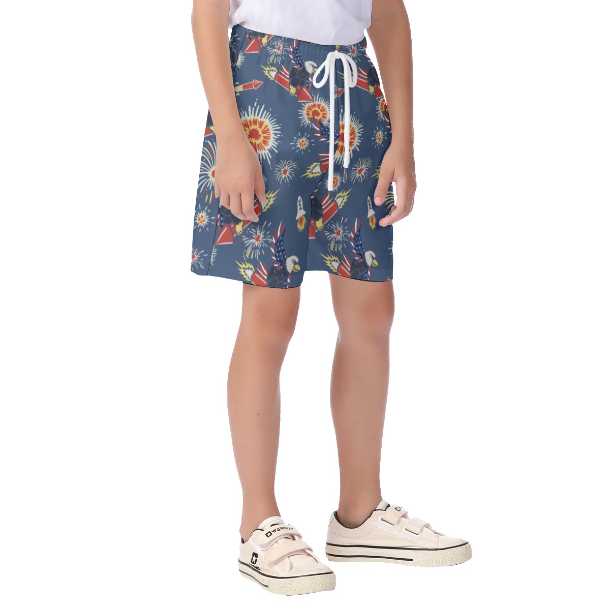 Happy Independent Day Hawaiian Shorts For Kids